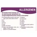 Allergens stickers White Papier 76 x 51mm - Horecavoordeel.com