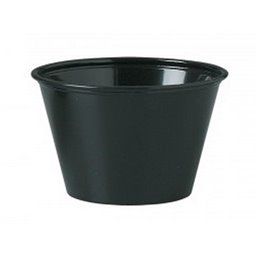 Portie Cups 110ml PP Zwart Ø 74mm Horecavoordeel.com