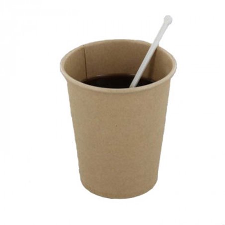 Coffee Cups Brown Cardboard 240ml Ø 80mm - Horecavoordeel.com