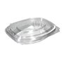 Salad Bowl Rectangular with Secure Lid PLA 250ml 126 x 59 x 40mm Transparent - Horecavoordeel.com