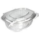 Salad Bowl Rectangular with Secure Lid PLA 500ml 159 x 126 x 63mm Transparent - Horecavoordeel.com