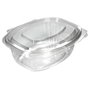 Salad Bowl Rectangular with Secure Lid PLA 500ml 159 x 126 x 63mm Transparent - Horecavoordeel.com