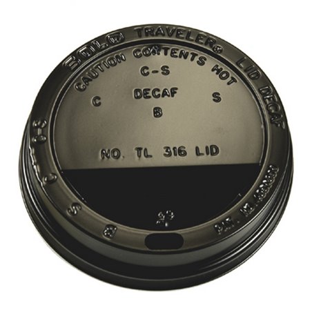 Lids for Coffee To Go Cups Black PS Ø 89,5mm - Horecavoordeel.com