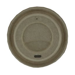 Lids for Coffee To Go Cups Brown Sugarcane Ø 90mm - Horecavoordeel.com