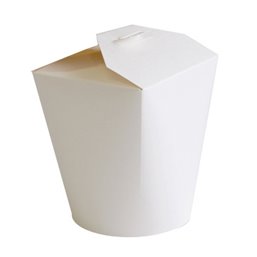 Noodleboxen - Wokboxen 400ml 16oz Karton Wit Ø 80mm Horecavoordeel.com