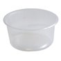 Saladebakjes + Deksels 250ml 101 Serie Rond Geribbeld PP Transparant Combiverpakking PP Ø 101mm Horecavoordeel.com