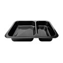 Menu Box PP 2-compt. Black 227 x 178 x 49mm - Horecavoordeel.com