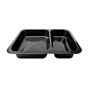 Menu Box PP 2-compt. Black 227 x 178 x 49mm - Horecavoordeel.com