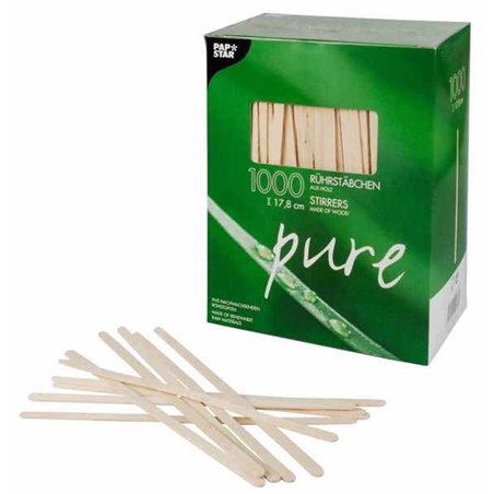 Stirring Sticks Wood "Pure" 8cm x 5mm - Horecavoordeel.com