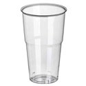 Drinking Cups PLA "Pure" 500ml Ø 95mm 16,2cm Crystal clear with foamhead "For cold drinks" - Horecavoordeel.com