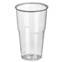 Drinking Cups PLA "Pure" 500ml Ø 95mm 16,2cm Crystal clear with foamhead "For cold drinks" - Horecavoordeel.com