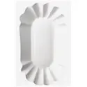 Cardboard Plates "Pure" Ovaal 105 x 200 x 35mm White - Horecavoordeel.com