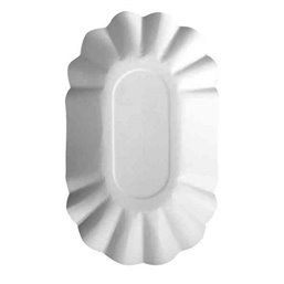 Cardboard Plates "Pure" Ovaal 90 x 160 x 30mm White - Horecavoordeel.com