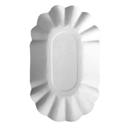 Cardboard Plates "Pure" Ovaal 90 x 160 x 30mm White - Horecavoordeel.com