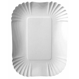 Cardboard Plates "Pure" 130 x 175 x 30mm White - Horecavoordeel.com