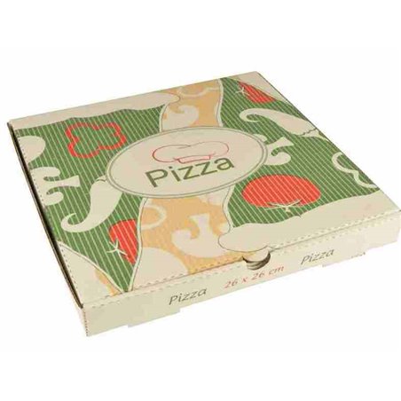 Pizza Box Cellulose "Pure" 26cm x 26cm x 3cm - Horecavoordeel.com