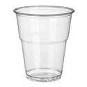 Drinking Cups PLA "Pure" 300ml Ø 95mm 11cm Crystal clear with foamhead "For cold drinks" - Horecavoordeel.com