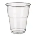 Drinking Cups PLA "Pure" 300ml Ø 95mm 11cm Crystal clear with foamhead "For cold drinks" - Horecavoordeel.com