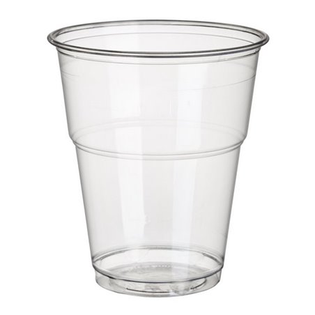 Drinking Cups PLA "Pure" 300ml Ø 95mm 11cm Crystal clear with foamhead "For cold drinks" - Horecavoordeel.com