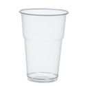 Drinking Cups PLA "Pure" 400ml Ø 95mm 13,2cm Crystal clear with foamhead "For cold drinks" - Horecavoordeel.com