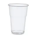Drinking Cups PLA "Pure" 400ml Ø 95mm 13,2cm Crystal clear with foamhead "For cold drinks" - Horecavoordeel.com