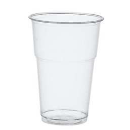 Drinkbekers 400ml "Pure" PLA Glashelder met Schuimkraag "voor Koude Dranken" Ø 95 x 132mm Horecavoordeel.com