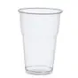 Drinkbekers 400ml "Pure" PLA Glashelder met Schuimkraag "voor Koude Dranken" Ø 95 x 132mm Horecavoordeel.com