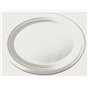 Plates made of Sugarcane "Pure" Oval 260 x 200 x 20mm White