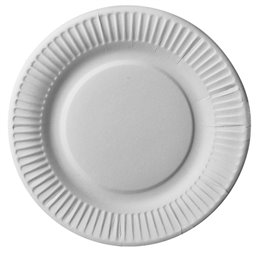 Cardboard Plates "Pure" Round Ø 190mm White - Horecavoordeel.com