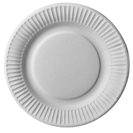 Cardboard Plates "Pure" Round Ø 190mm White - Horecavoordeel.com