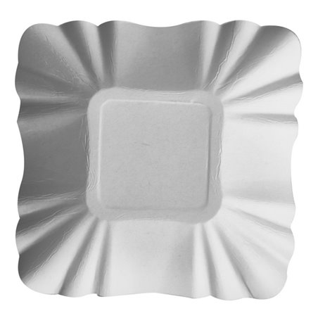 Cardboard Plates "Pure" 9 x 9 x 3cm White - Horecavoordeel.com