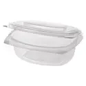 Salad Bowls with Attached Lids PLA "Pure" 750ml 205 x 168 x 66mm Crystal clear - Horecavoordeel.com