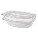 Saladebakken 1000ml + Vaste Deksels PLA "Pure" Glashelder 205 x 168 x 76mm Horecavoordeel.com