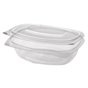 Salad Bowls with Attached Lids PLA "Pure" 1000ml 205 x 168 x 76mm Crystal clear - Horecavoordeel.com