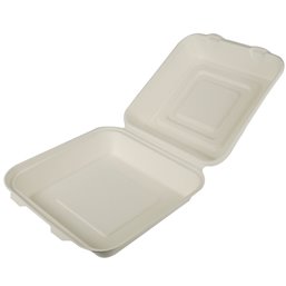 Menu Box Sugarcane "Pure" 1-compt. White 255 x 255 x 80mm - Horecavoordeel.com