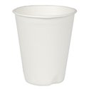 Sugarcane Cups "Pure" 200ml Ø 80mm 9,2cm White "Voor warme dranken" - Horecavoordeel.com