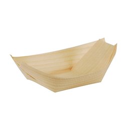 Amuse Trays made of Wood "Pure" 8,5cm x 5,5cm "Boat" - Horecavoordeel.com