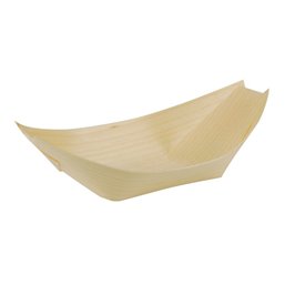 Amuse Trays made of Wood "Pure" 14cm x 8,2cm "Boat" - Horecavoordeel.com