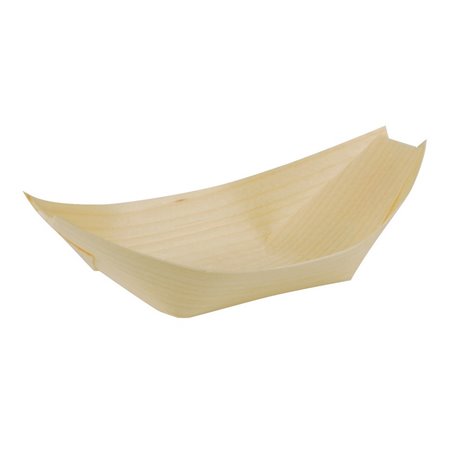 Amuse Trays made of Wood "Pure" 14cm x 8,2cm "Boat" - Horecavoordeel.com