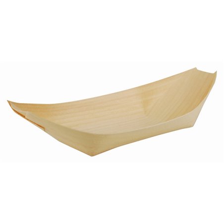 Amuse Trays made of Wood "Pure" 19cm x 10cm "Boat" - Horecavoordeel.com