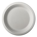 Plates made of Sugarcane "Pure" 1-compt. Ø 180 20mm White - Horecavoordeel.com