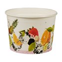 Ice Cream Cups Cardboard "Pure" Round 150ml Ø 80mm 5,5cm "Fruit" - Horecavoordeel.com