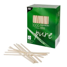 Stirring Sticks Wood "Pure" 8cm x 5mm - Horecavoordeel.com