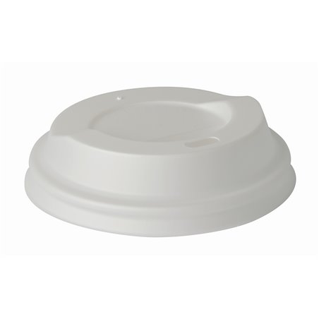 Lids C-PLA "Pure" Round Ø 80mm White - Horecavoordeel.com