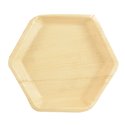 Plates made of Palmleaf "Pure" Hexagon 235 x 30mm - Horecavoordeel.com