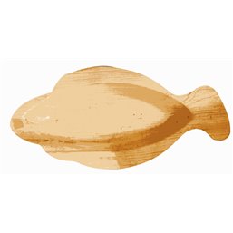 Plates made of Palmleaf "Pure" 24cm x 110 x 25mm "Fish" - Horecavoordeel.com