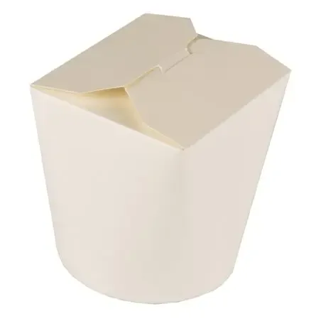 Pasta Box Cardboard "Pure" 950ml 11cm x 10,5cm x 9,3cm White - Horecavoordeel.com