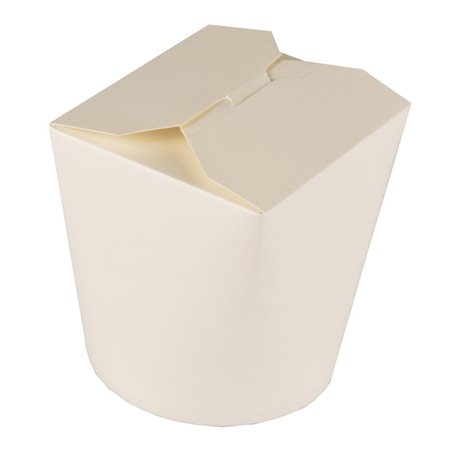 Pastaboxen Karton "Pure" 750ml Wit 100 x 100 x 85mm Horecavoordeel.com