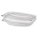 Salad Bowls with Attached Lids PLA "Pure" 250ml 161 x 132 x 31mm Crystal clear - Horecavoordeel.com