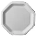 Cardboard Plates "Pure" 8-hoekig 235 x 235mm White - Horecavoordeel.com